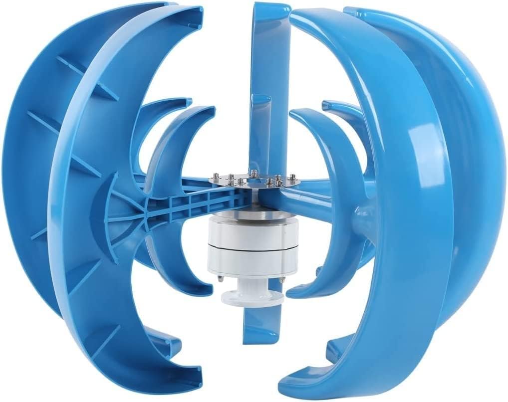 LiuSj JUnSt 10000W Wind Turbine Generator 5 Blades Lantern Vertical Axis Permanent Magnet Wind Turbine Generator with Controller