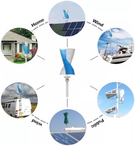 10000W Wind Turbine Generator Kit with MPPT Controller - 12V/24V/48V/220V Vertical Axis Free Energy Windmill, High Efficiency 3 Phase Renewable Energy Solution (220V)