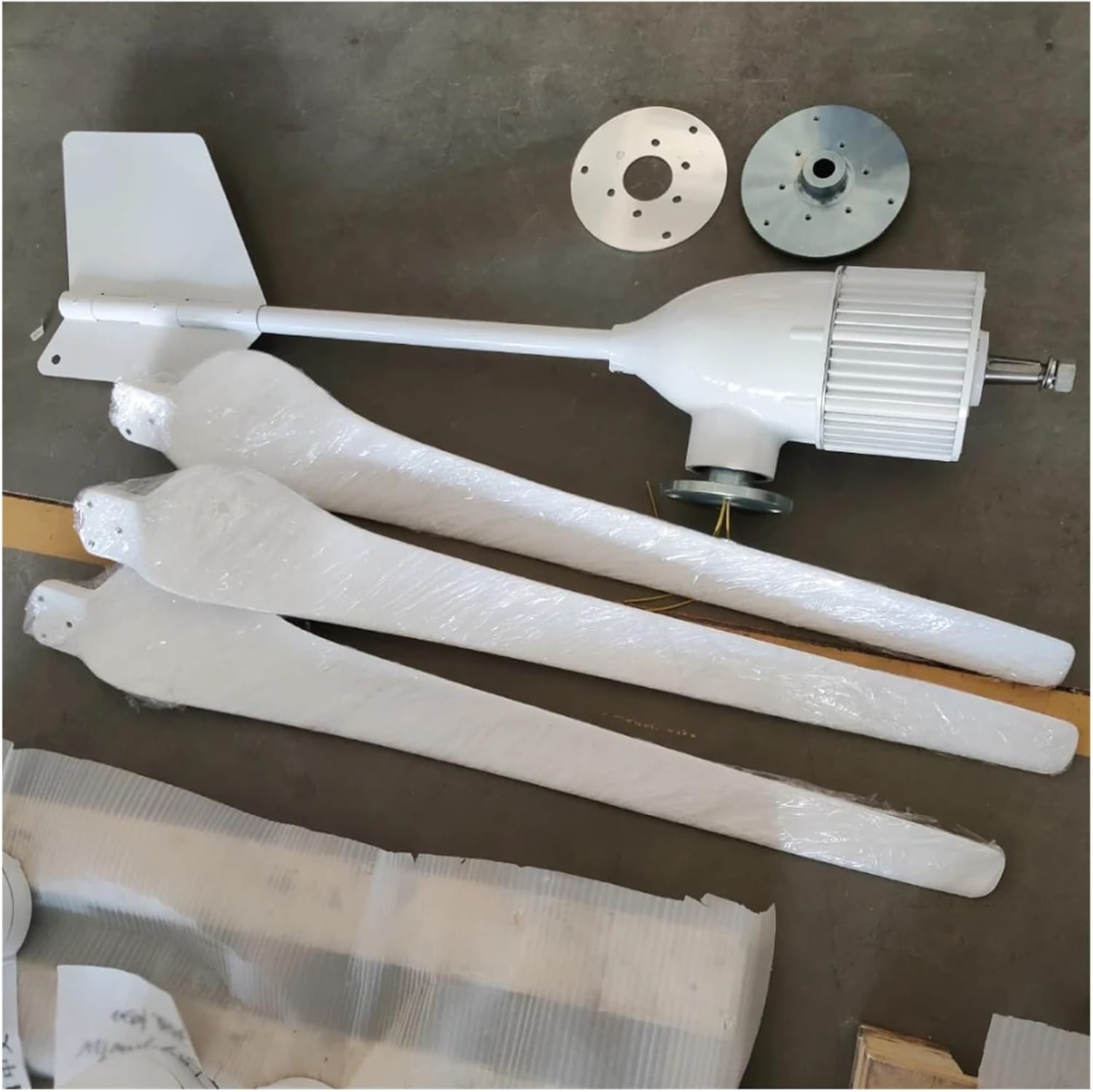 5KW 6KW Wind Turbine Generator Power Kit Horizontal Wind Turbine Windmill for Solar Hybrid System Industrial Energy(LCD Hybrid Control,24V_6000W)