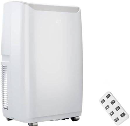 Portable AC, 14000 Btu Portable Air Conditioners with Remote Control, LED Display, 24h Timer, Installation Kits, Portable Ac Units for Rooms Cool Up to 750 Sq.Ft, White