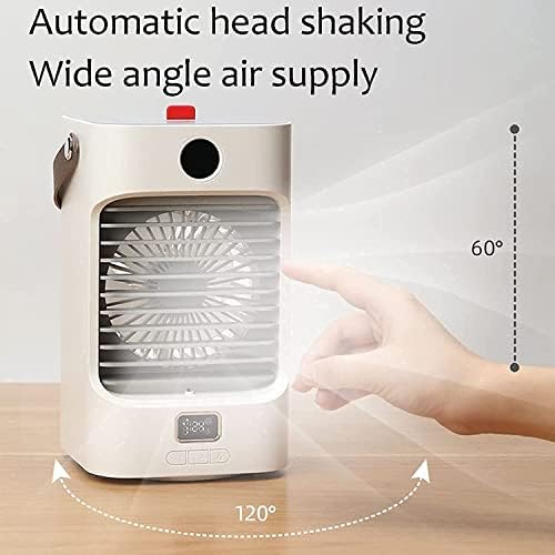Portable Air Conditioners Fan, USB Personal Air Conditioner Fan with 3 Speeds, Air Cooler for Bedroom Home Office (Color : White)