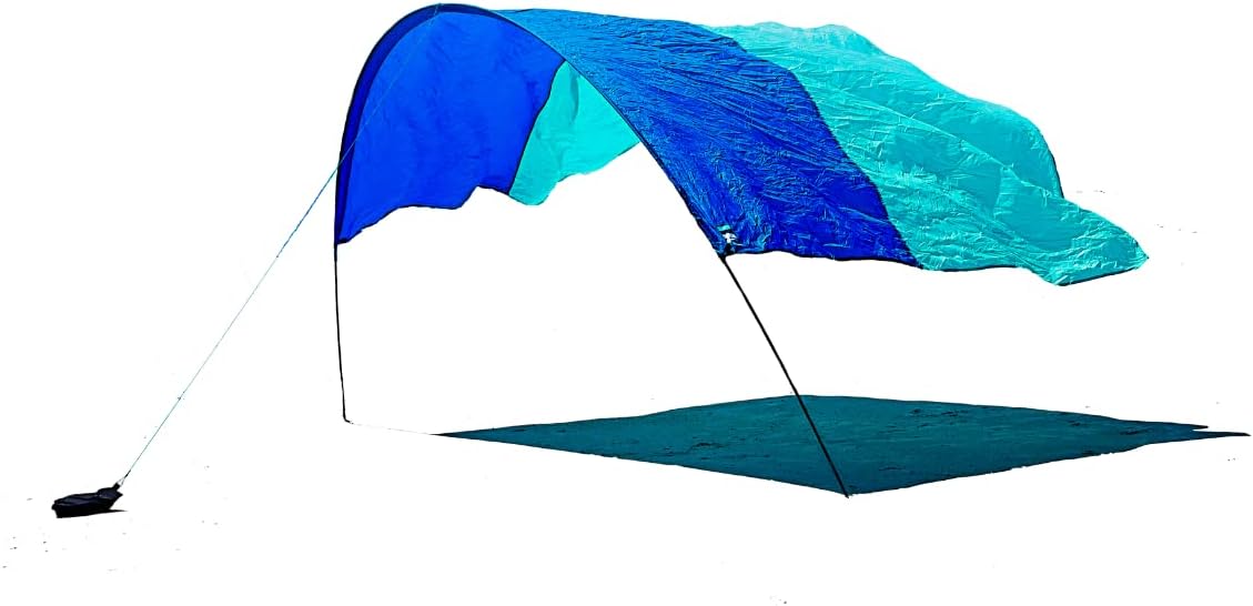 Shibumi Shade® (2.0 Version) - World's Best Beach Shade. The Original Wind Powered® Beach Shade. Lightweight, Easy to Set up and Great for Groups up to 8 People