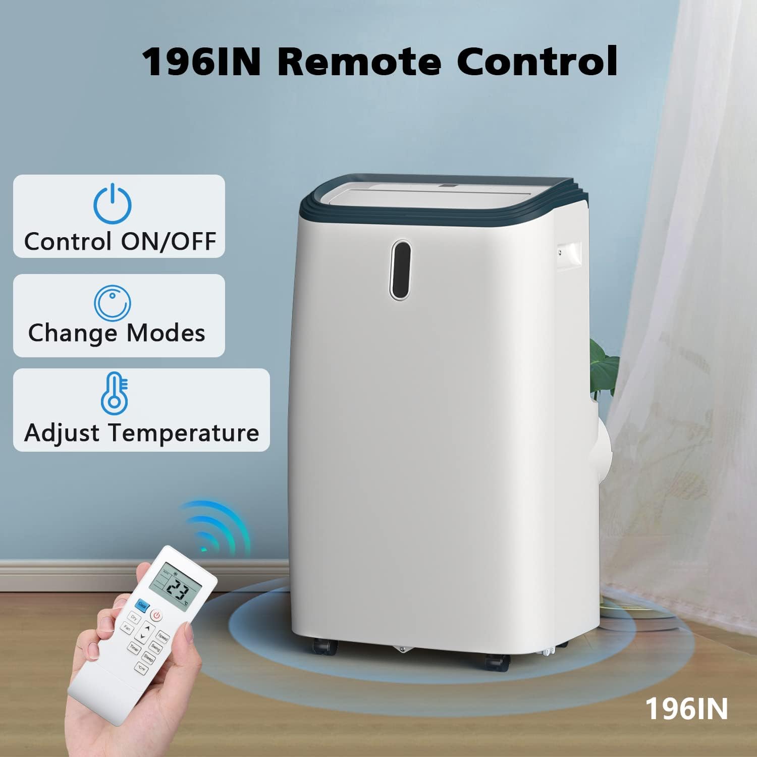 COWSAR 12000 BTU Air Conditioner Portable for Room 4-IN-1 Portable Air Conditioners Cooling Up to 400sq.ft Portable AC Unit 