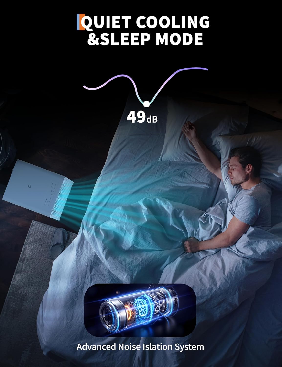 Portable Air Conditioners 8000 BTU AC Unit for Room Up to 700 Sq.Ft, 4 In1 Standing Air Conditioner With Cool, Dehumidifier, Fan Modes, Sleep Mode, Remote Control, 24H Timer,Auto Swing