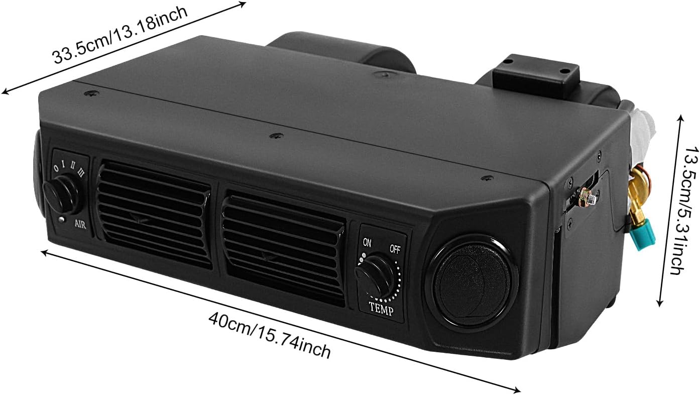 Universal Air Conditioner Evaporator, 12V Truck Car AC Evaporator - Heavy Duty Aluminum Cooling Unit w/ 3-Speed Control, 680m³/H Airflow & Drain Hose (Fits Most Vehicles, R12 Compatible) ﻿