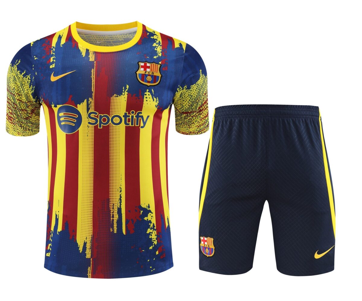 Conjunto de calentamiento FC Barcelona amarillo rojo y azul - NewNow