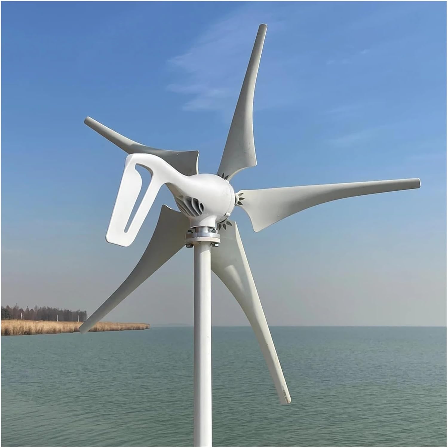 5000W Horizontal Wind Turbine 12V 24V 48V Small Power Generator Low Noise Windmill for Small Household Farms Industrial Energy(MPPT Controller,24V)