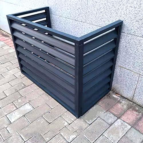 Outdoor Hid Air Conditioning Cover Privacy Screen Fence, All-Weather Anti-Theft aluminum Ac Protective Cover,Condensing Unit Protective Cover,Pool Equipment Privacy Screen Trash Can Enclosure