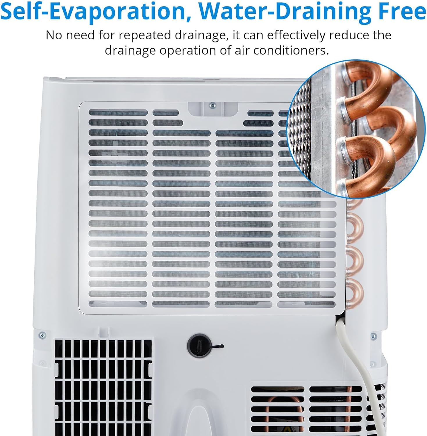 Portable Air Conditioner,12,000 BTU Cools Rooms Up to 550 Sq.Ft. 3 Modes, Remote Control, Easy Installation Kit Included