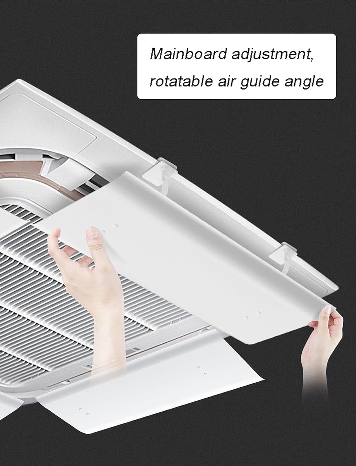 Central Air Conditioning Deflector, Air Conditioner Deflector for Ceiling Central Air Conditioning, Angle Adjustable, Prevent The Air From Blowing Straight