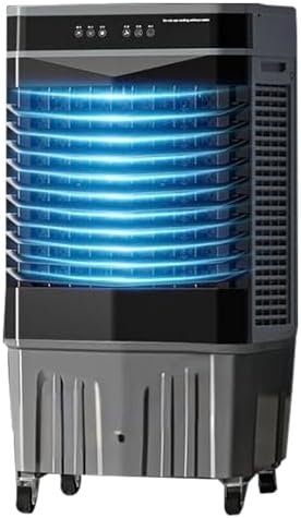 Evaporative Air Cooler with Remote, Evaporative Coolers, 120° Oscillating, 3 Speeds, 4 Ice Packs, Portable Swamp Cooler Air Conditioner(110x35x48 cm/43x14x19 in)