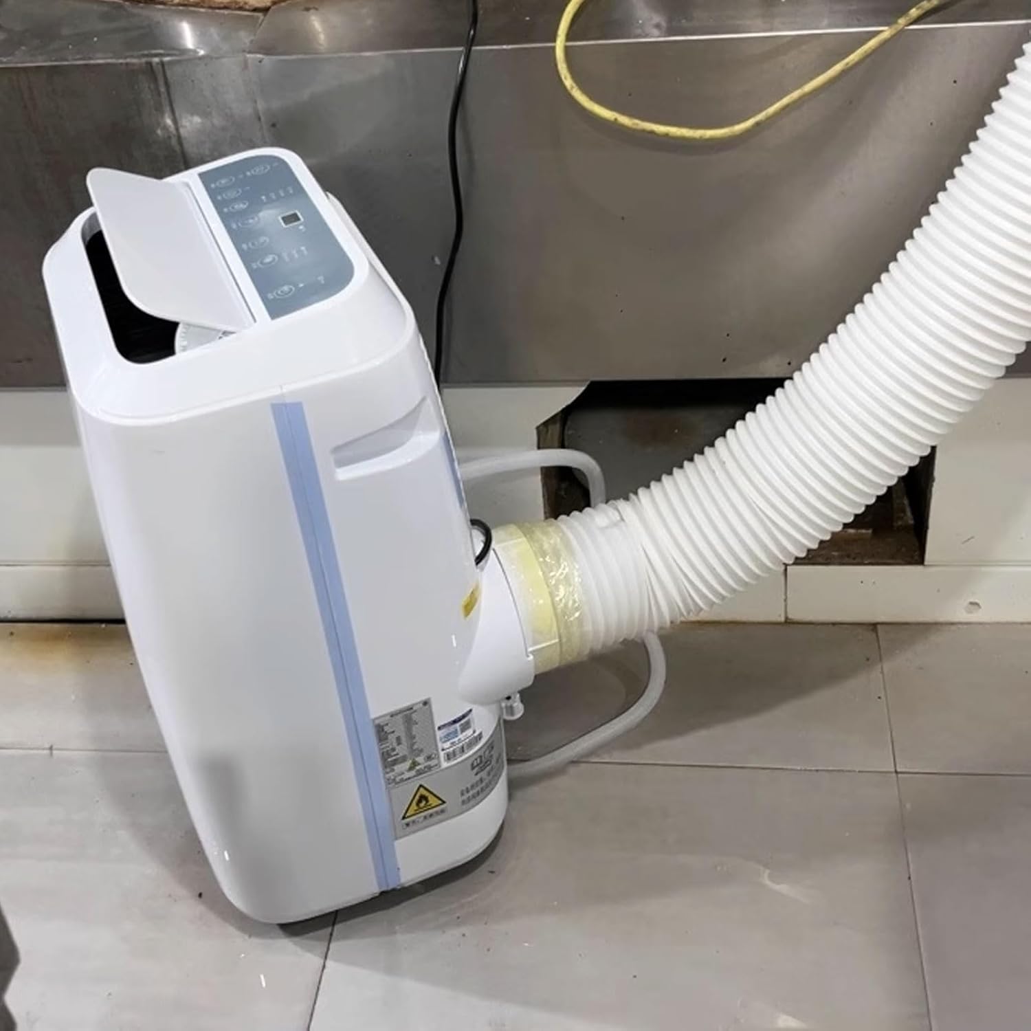 Small Portable Air Conditioner Air Cooler 3 Gears 70° Wide-Angle Air Supply Floor Air Conditioner with Universal Roller and Drain Hole for Room Bedroom Office