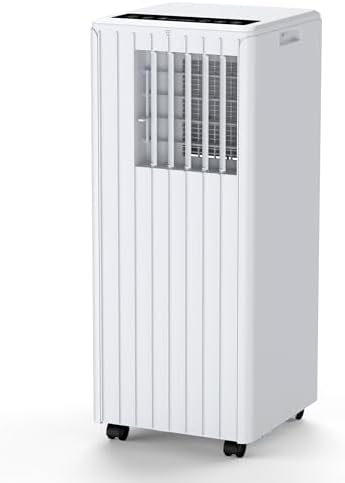 8,000 BTU Portable Air Conditioner, 3-In-1 Portable AC Unit with Fan, Cool & Dehumidify Modes, Standing Air Conditioner Cool Up to 350 Sq.Ft, Remote Control, Air Conditioning for Home, Office