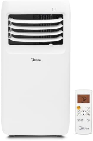 MIDEA 8,000 BTU (5300 BTU SACC) 3-in-1 Portable Air Conditioner, Dehumidifier, Fan Cools up to 175 sq ft with Remote Control, Complete Window Mount Exhaust Kit