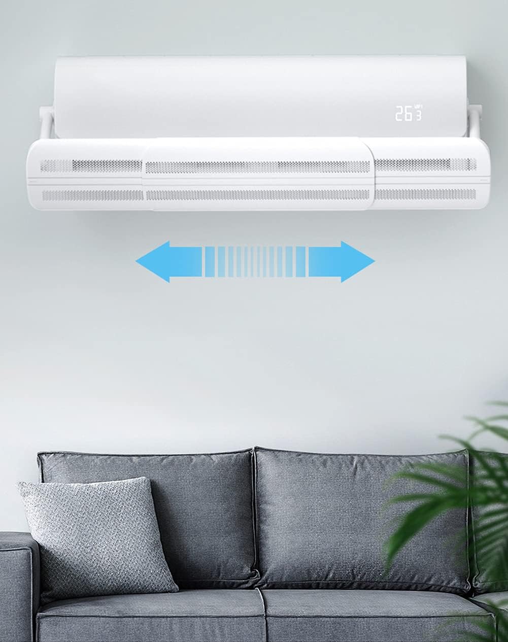 Air Conditioner Windshield, Anti-Straight Blowing Air Outlet Wind Deflector Cover Degree Angle Adjustable Wall-Mounted Universal Deflector