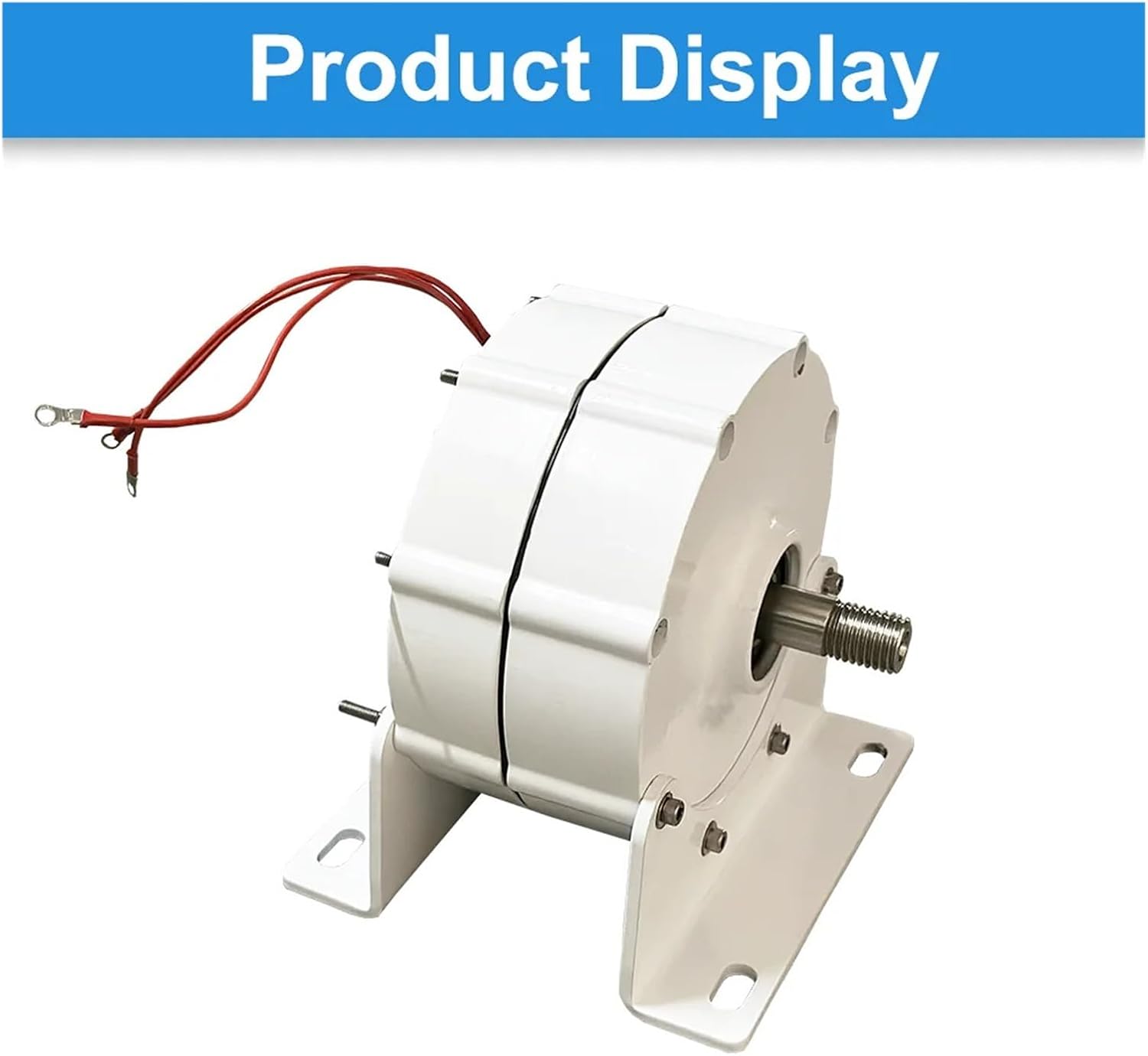 3000W Wind Turbine Kit Gearless Permanent Magnet Generator for Wind Turbine Water Turbine Low RPM Water Conservancy Industrial Energy(with Base,Single Shaft_48V)