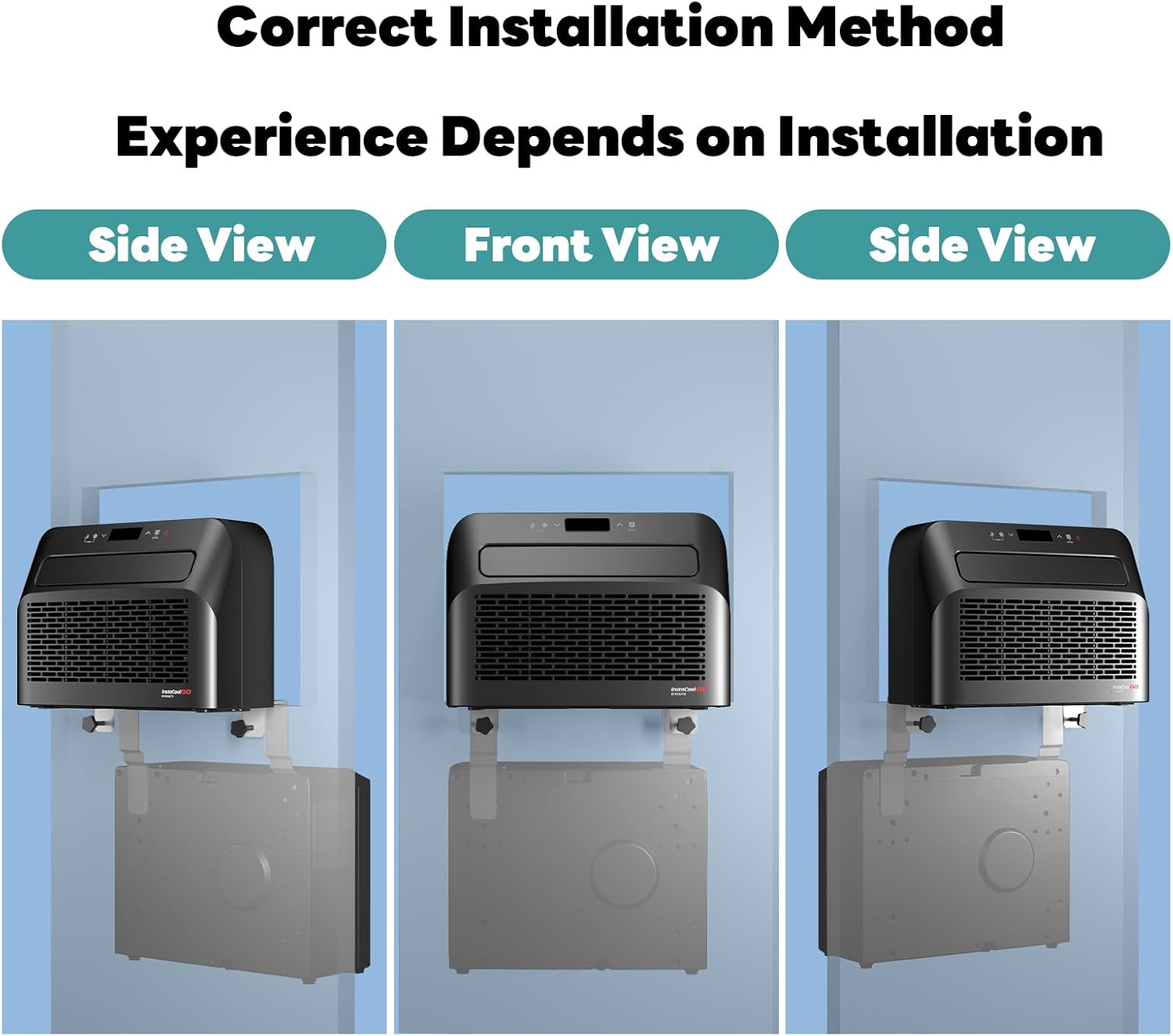 FOGATTI Windows air conditioner for RV, 6500 BTU Cools, Ideal for 120Sq.ft Small Rooms, 4-in-1 Remote Control Window AC Unit Fast Cooling, included Window Installation Kits