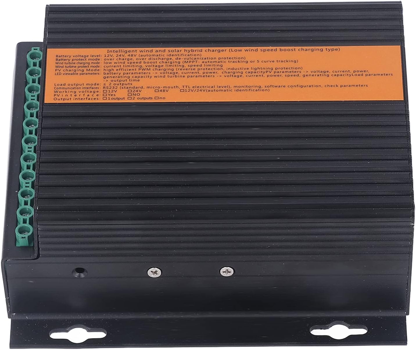 Wind Solar Hybrid Controller 200W PV Power 24V, Waterproof Insulation Multi Protections - Boost MPPT Mode, Multiple Output Controls, Ideal for Wind Turbine and Solar Panel System (1000W Wind Power)