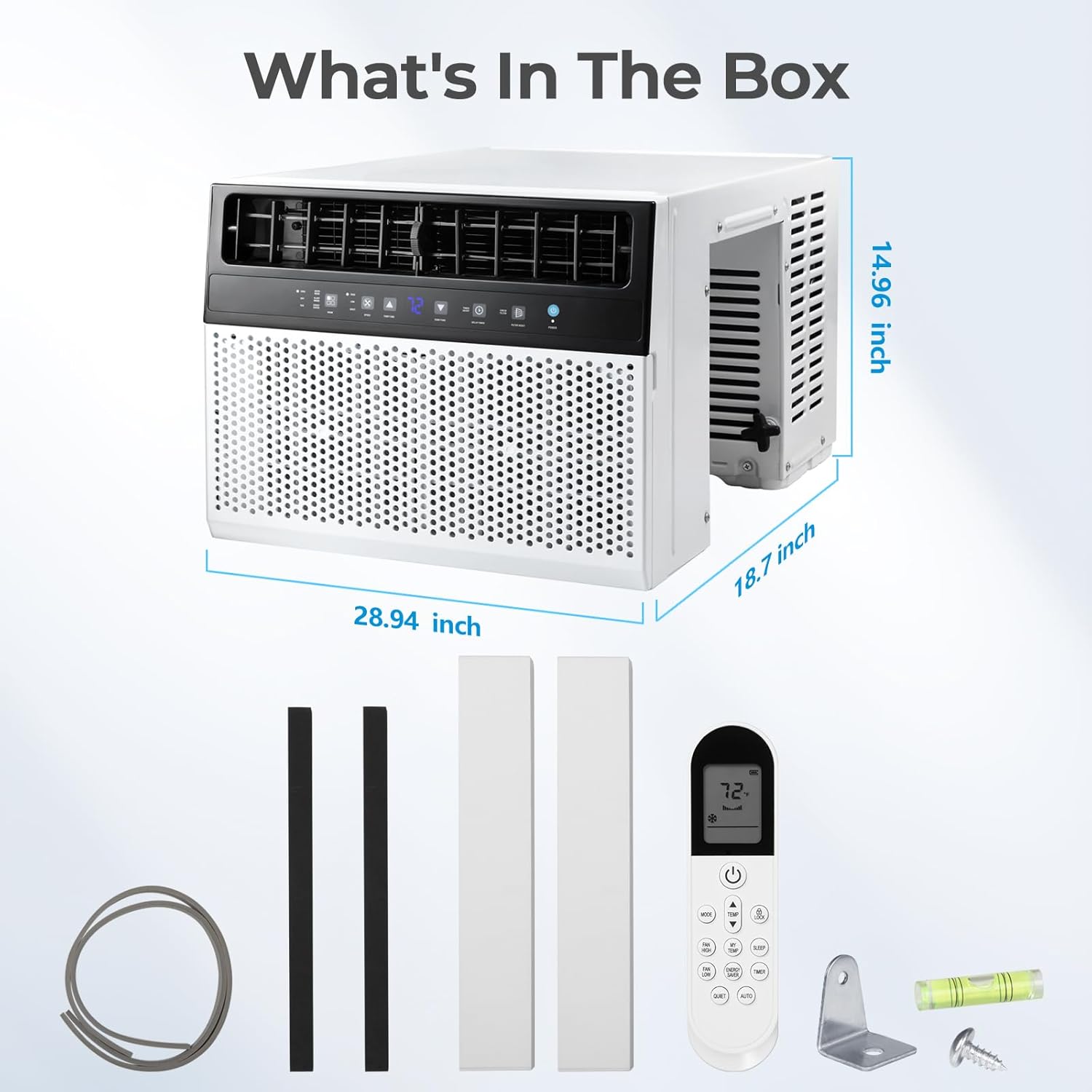 U-Shaped Air Conditioner Window Unit, 10000BTU Window AC Unit Cools up to 450 Sq. Ft, 6 Modes, Saddle Window AC Units with Full Window View, Energy Saving, Installation Kit Included, CEER11