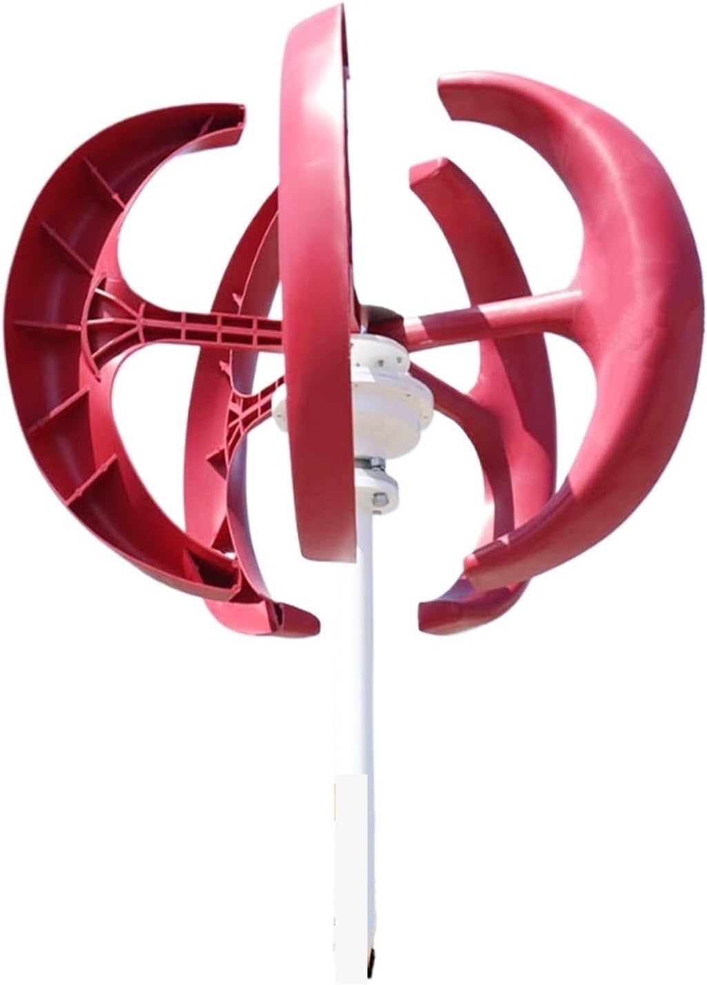 Wind Turbine Generator Kit, 5000W Home Low Noise Wind Power Turbine Electric nerator 5KW 12V 24V Vertical Windmill for Hybrid Solar Wind System(Rojo,12V)