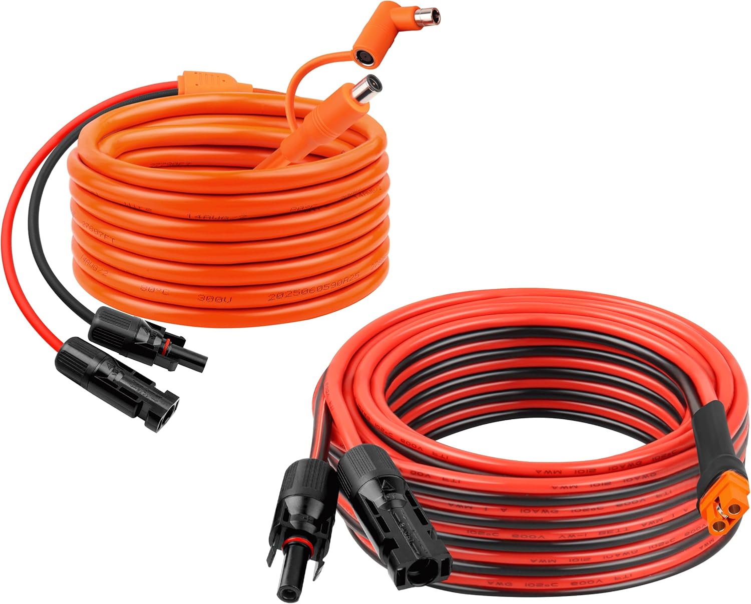 10AWG 30FT Solar to XT60i Extension Cable + 25FT Solar Panel Connectors to DC 8mm Adapter Cable
