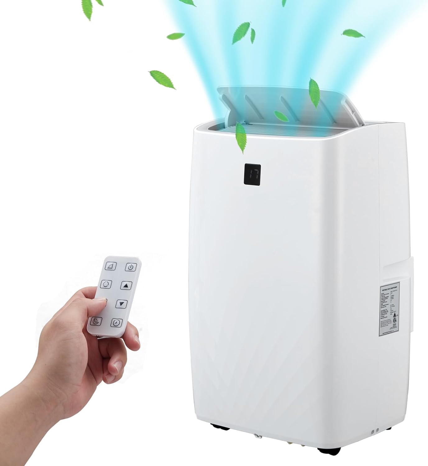 12,000 BTU Portable Air Conditioner | Includes Remote, Window Kit, and Pipe | Cools Up to 550 Sq. Ft. | Ideal for Home, Office, and Dorms