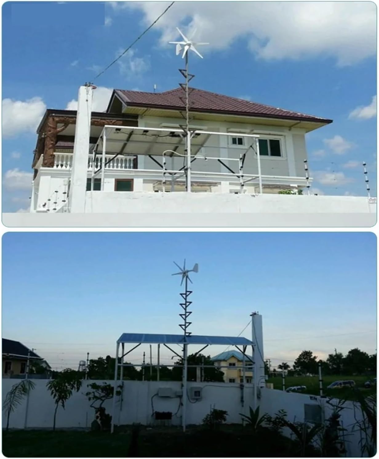 Wind Turbines, 500W Wind Turbine 12V 24V AC/DC Reinforced Blade Over Speed Protection Low Wind Speed Starting Wind Turbines(12V AC)