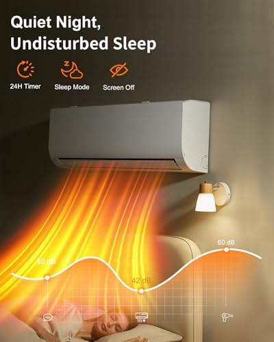 Energy-Efficient 230 V Mini Split Air Conditioner Inverter Heat Pump - 24000 BTU, Ductless Wall Mounted Precharged 17 SEER2 AC Unit with Installation Kit, Cool Up to 1600 sq.ft