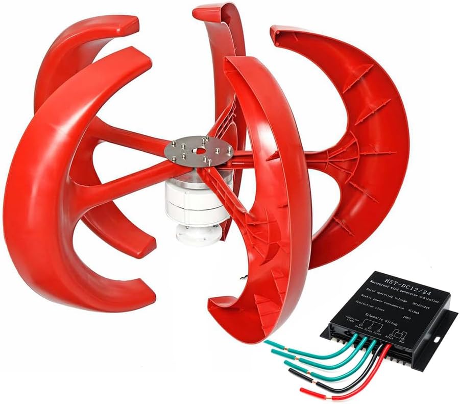 Vertical Wind Turbine 12000W 12V 24V 48V Small Windmill 3phase AC Free Energy Free Energy 220V for Household Farm Sent with MPPT Controller