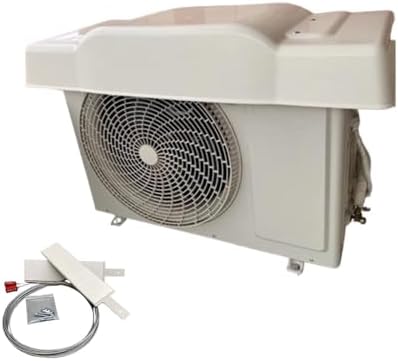 Air Conditioner Unit Cover with Fixed Rope, Outdoor Window AC Units Protection Cover, Air Conditioner Umbrella Waterproof Defender(43.3 * 17.7inch)