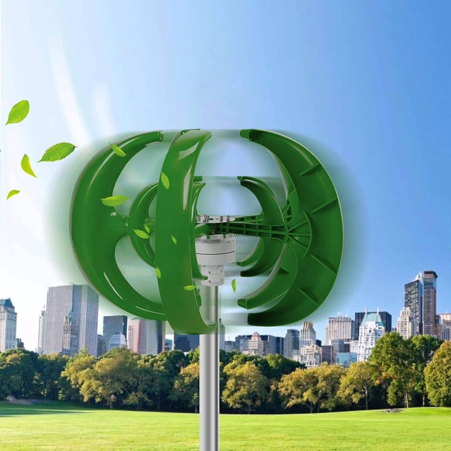 800W Vertical Axis Wind Turbine Generator Kit for Home & Camping, Noiseless with MPPT Controller, 12V/24V Green Energy Solution, Eco-Friendly Power Generation