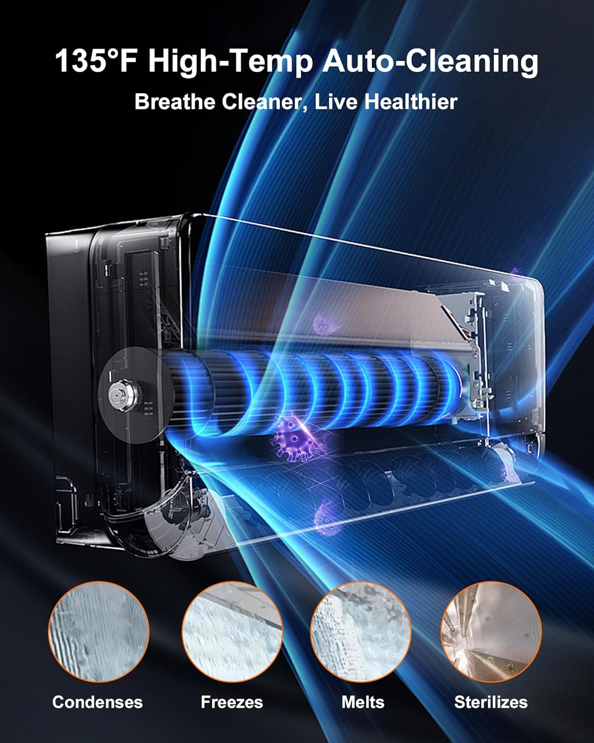 Energy-Efficient 230 V Mini Split Air Conditioner Inverter Heat Pump - 24000 BTU, Ductless Wall Mounted Precharged 17 SEER2 AC Unit with Installation Kit, Cool Up to 1600 sq.ft