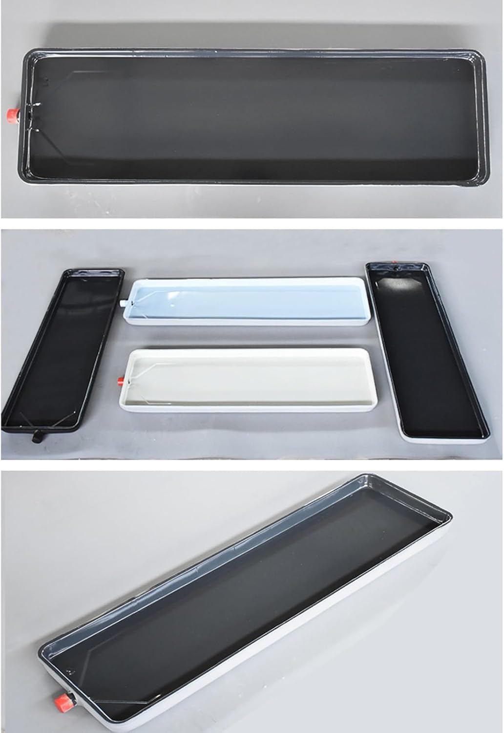 Air Conditioner drip pan Generic AC Drip Pan with Drain Portable for:Air Conditioner Outdoor Unit(201x24cm/79.1x9.4in)