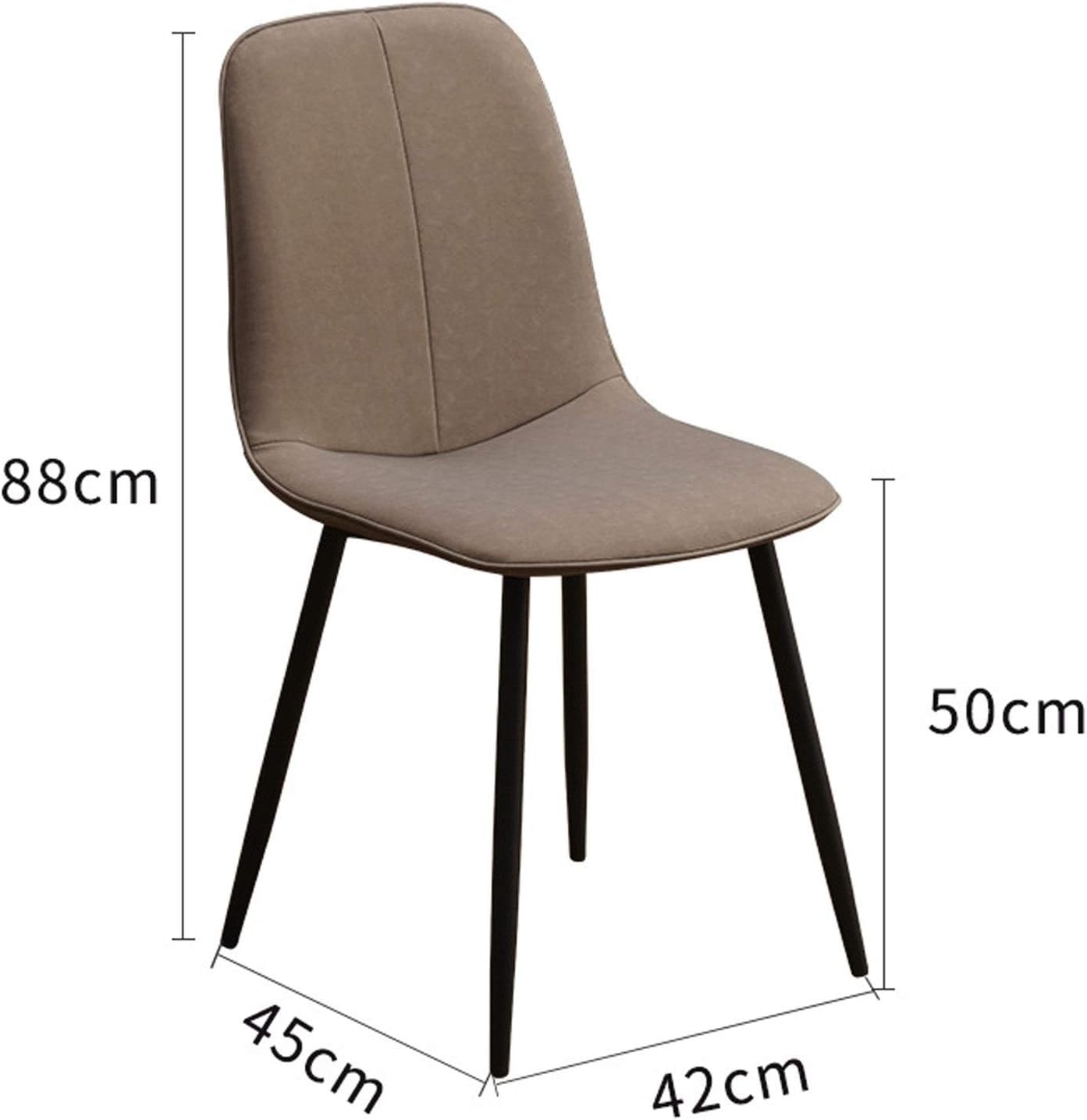 Modern Kitchen Dining Room Chairs Faux Matte Suede Leather Dining Chairs for Living Room Terrace Office Kitchen Lounging (Color : Beige)