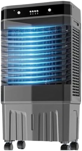 Portable Air Conditioner, 3 Modes with 120° Oscillation, 50L Extra Large Water Tank, 12-Hour Timer for Bedroom Dorms, Indoor Rooms(90cm)