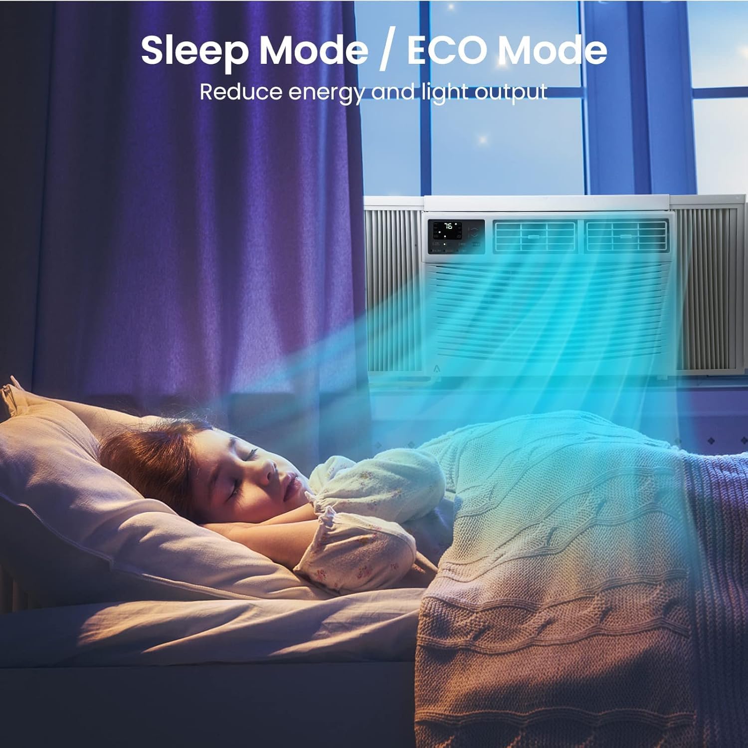 12000 Btu Window Small Air Conditioner, Cools Up to 450 Sq with Remote Control,Quiet, Window-Mounted Room Ac and Cooling Settings