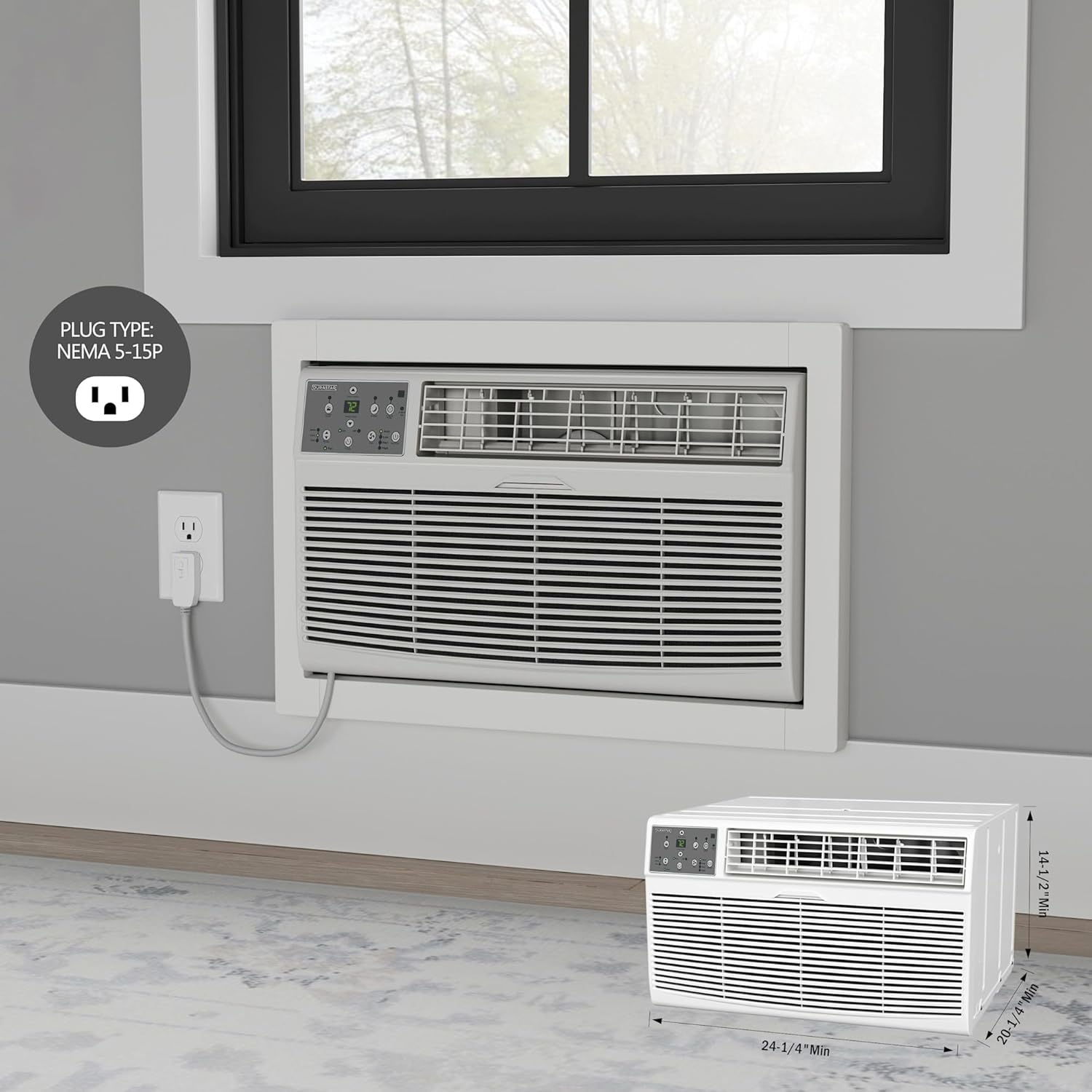 DRTAC121XNA1 12,000 BTU 115V Through the Wall Air Conditioner and Remote Control - White