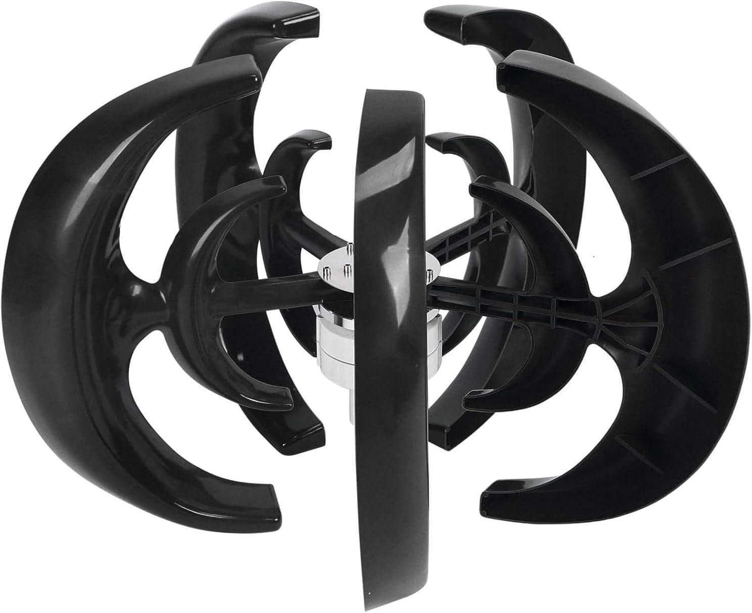 Vertical Axis Wind Turbine Generator - 12V Black, Three-Phase Permanent Magnet Motor for Home, Garden, Boat & Marine - Efficient Wind Energy Solution for Industrial Use