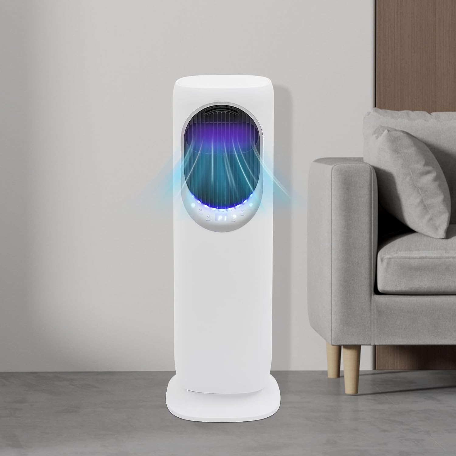 Dual-purpose Heating and Cooling Air Conditioner Fan, Standing Fan and Heater Combo Portable Air Conditioners with Humidification & Remote Control for Bedroom Living Room