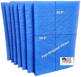 Fast-Shipped-Filters 7 Pack 16x25 Replacement Filter Pads Designed to Fit Dynamic Air Cleaner 16x25 Refill Blue