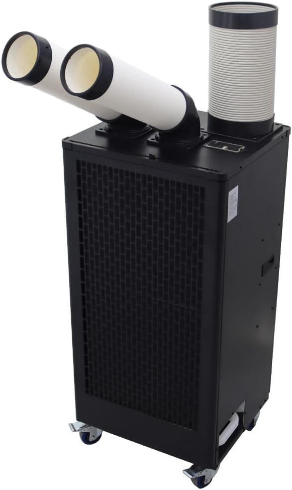 Industrial Portable Air Conditioner with Wheels 8L Large Tank Commercial Spot Cooler Adjustable Air Outlet Ideal for Hospitals Workshops Outdoor Events 220V 2.1KW