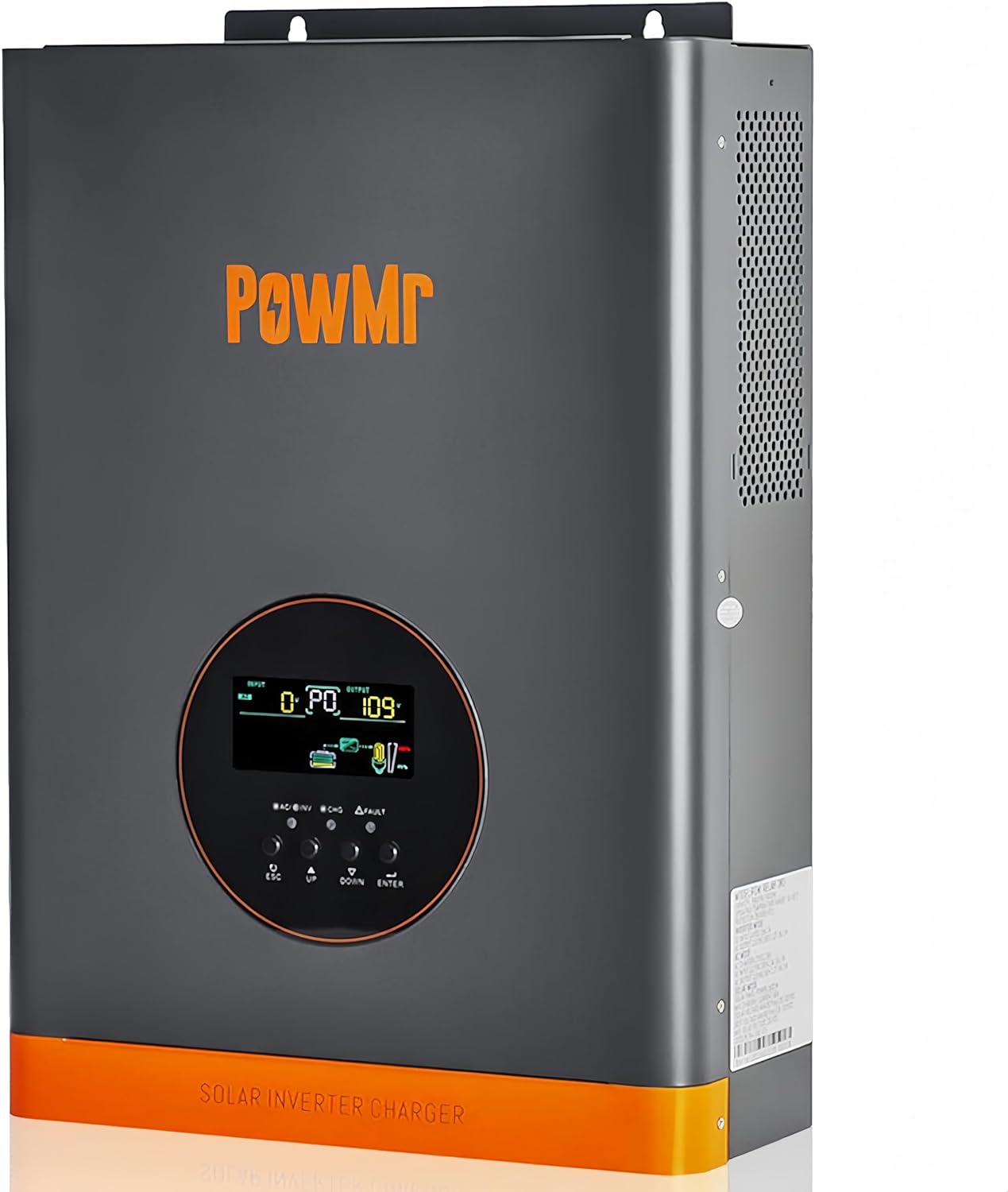 Hybrid Solar Inverter 3000W, 24VDC to 110/120VAC, Off Grid Low Frequency Inverter w/Peak 9000W, Max PV Array 1600W, PV Voc max 105 Vdc, 60A MPPT Charge Controller, for 24V Lead Acid & Lithium Battery