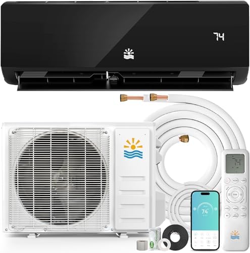 Mini Split Ac/Heating System - 12000 BTU Mini Split Air Conditioner with Heat Pump Wifi Enabled Inverter, 20 SEER2 115V Energy Efficient Precharged DIY Split Ac Unit Up to 750 Sq.Ft