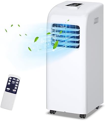 3-IN-1 Portable Air Conditioner, 8000 BTU Cool Floor AC Unit with Dehumidifier, Remote Control, Complete Window Mount & Exhaust Kit, Air Conditioner for Office, Dorms