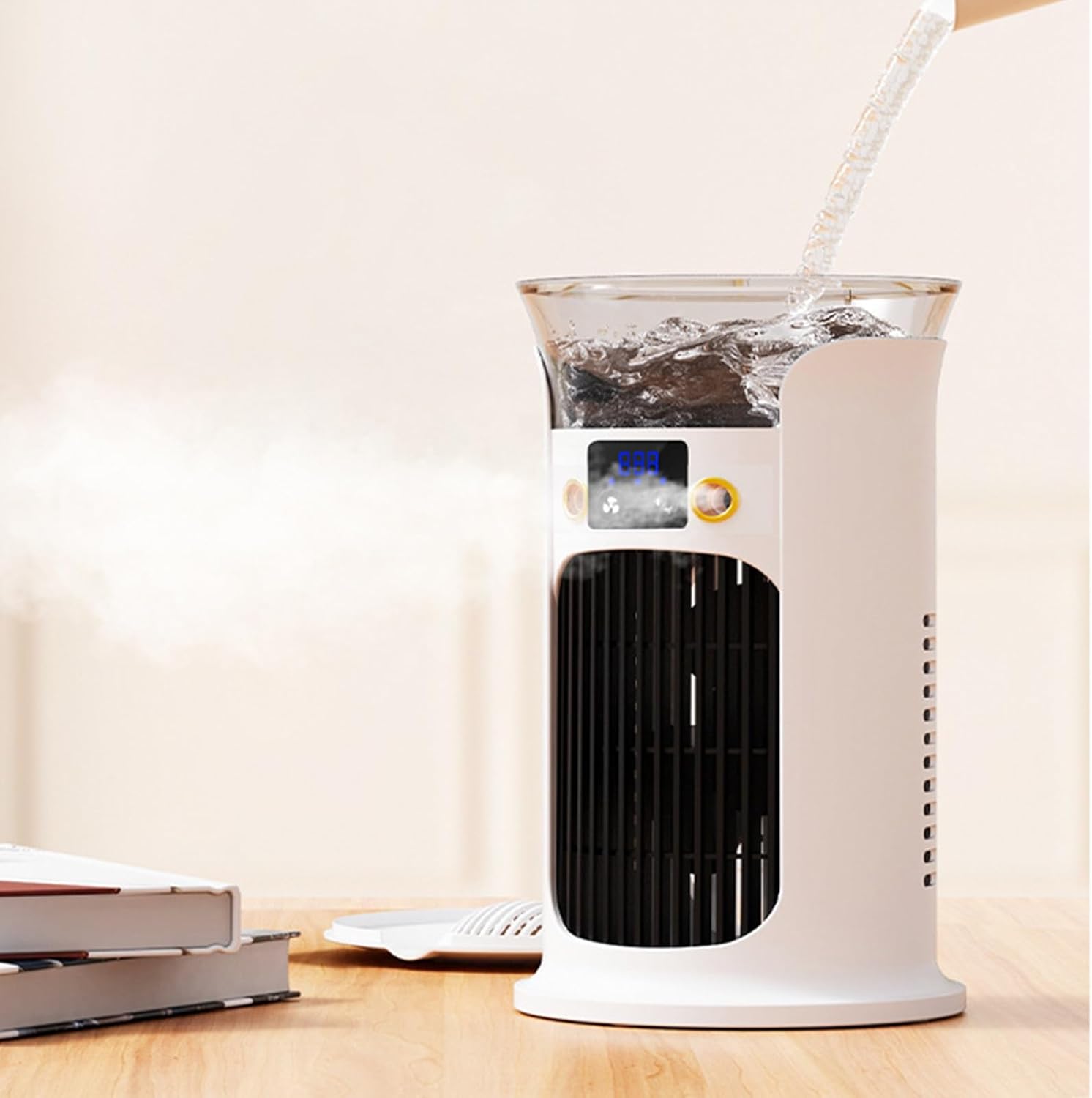 Portable Air Conditioner Ac Unit, 9” Evaporative Air Cooler, CoolingTower Fan For Bedroom, Outdoor, Indoor(Green)