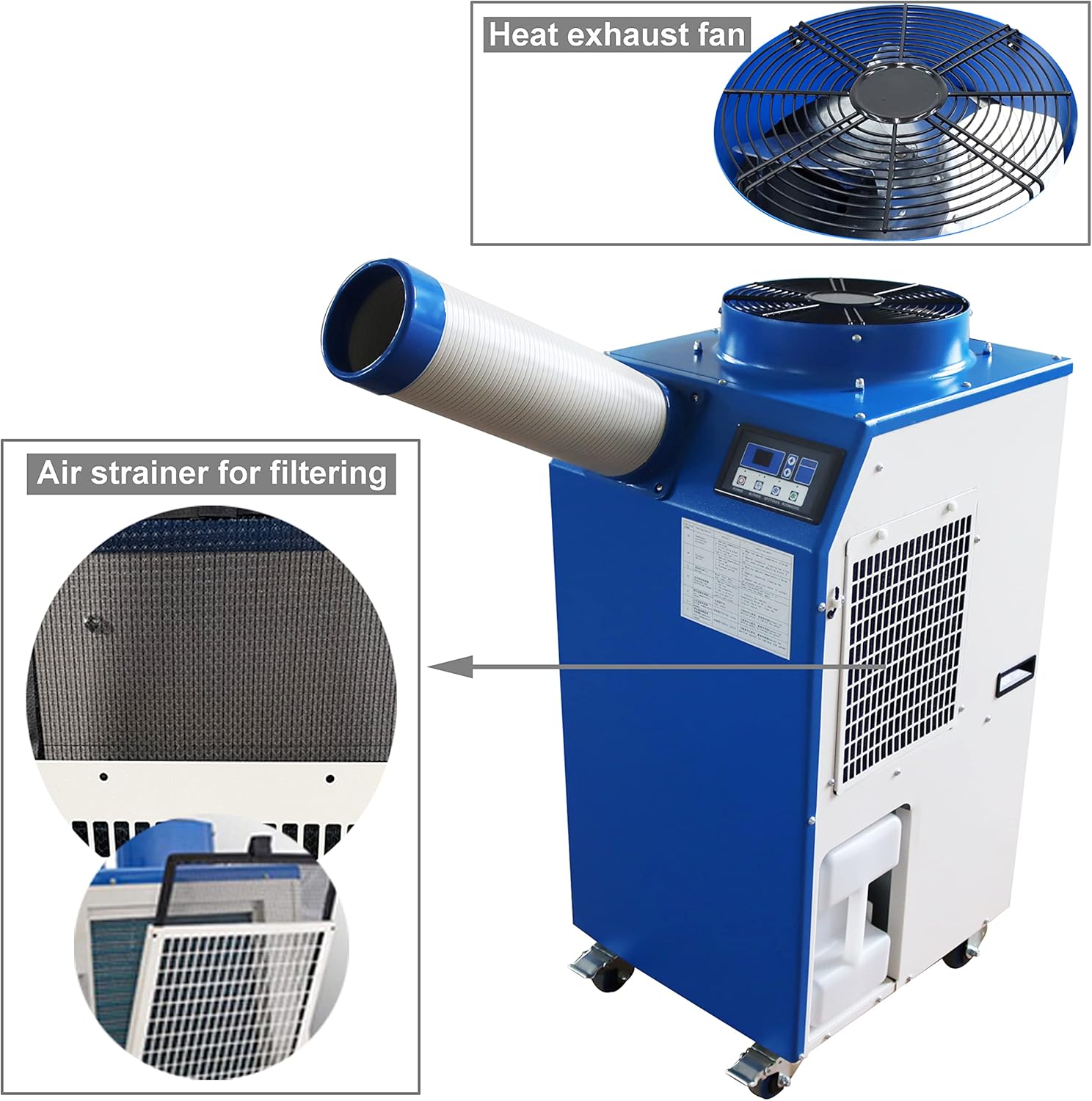 Industrial Spot Cooler Air Conditioner Commercial Mobile Outdoor Cooling Aircon 220V Single Column 480m³/h