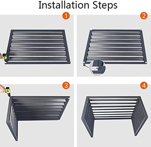 Air Conditioner Cover,Outdoor aluminum alloy Hidden Air Conditioning Fences Air-conditioning external machine rain-proof protective cover