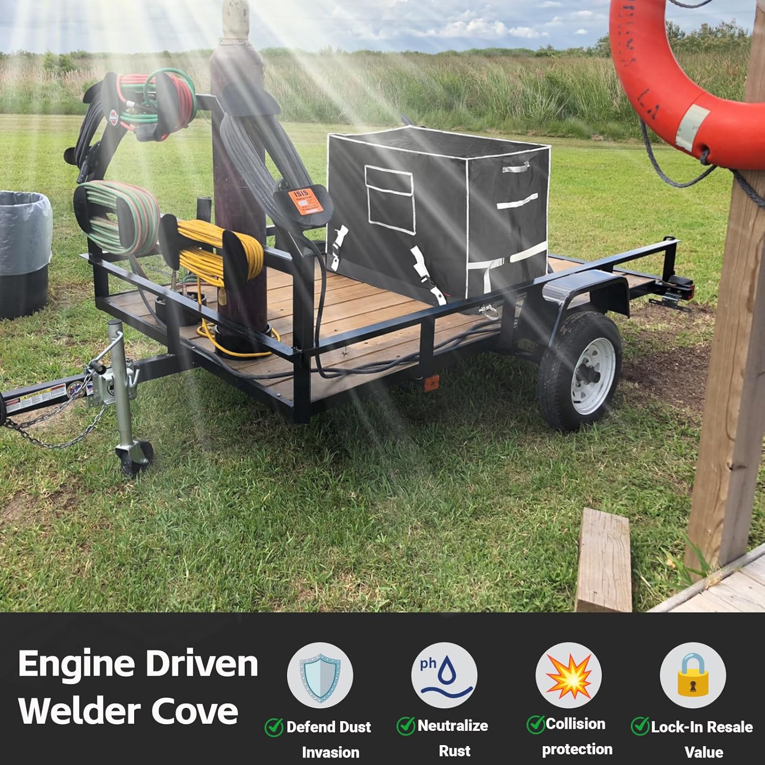 Heavy-Duty Welder Generator Cover - Fits for Bobcat™ 250/260 Diesel, 225/250 Gasoline & Trailblazer® 325/330 Diesel Models, 46