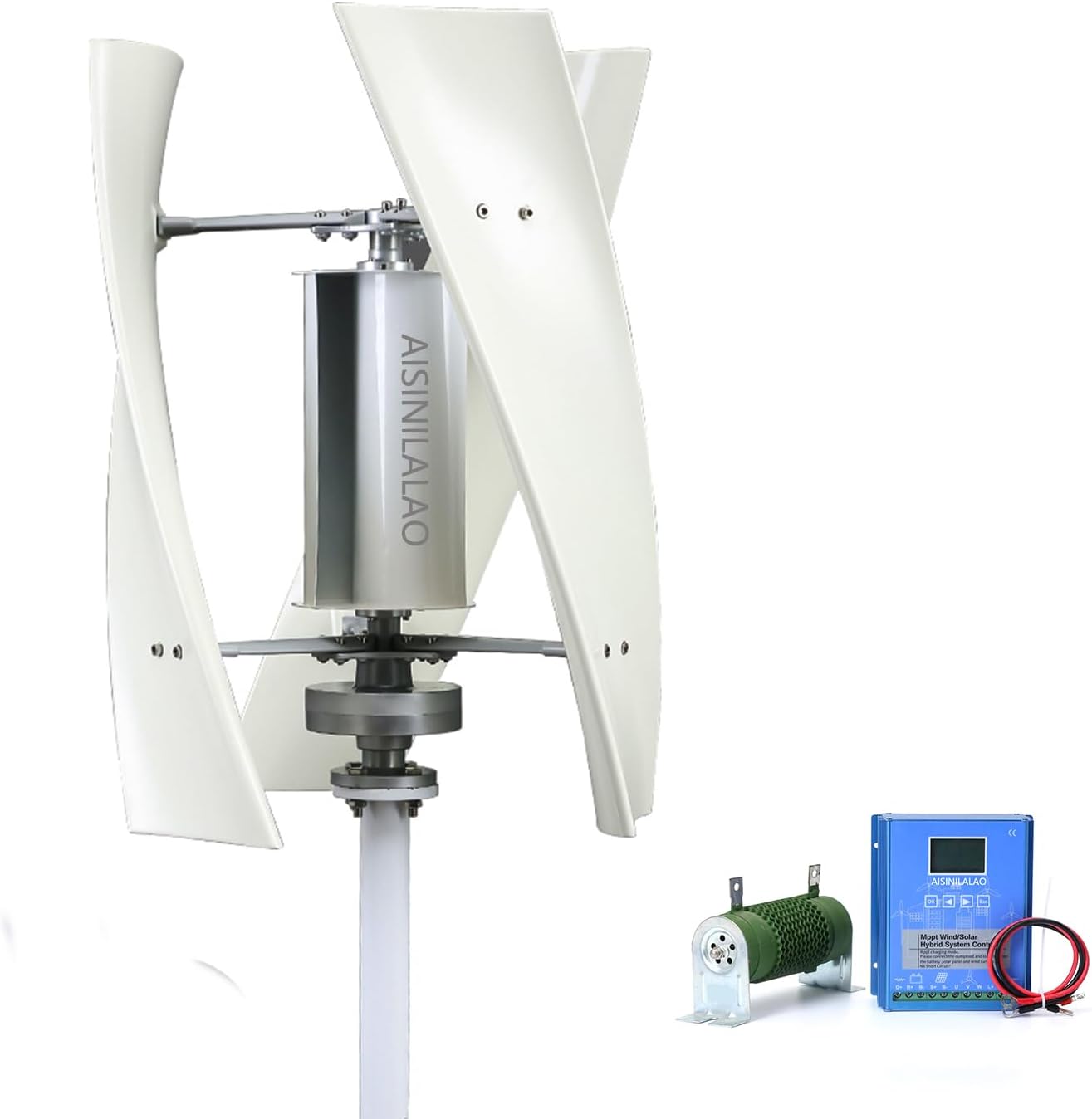 Low Noise 10000W Wind Turbine Vertical Axis Maglev Wind Energy Turbine Generator Kit,24V 48V 96V with Hybrid Charge Controller for Home Us