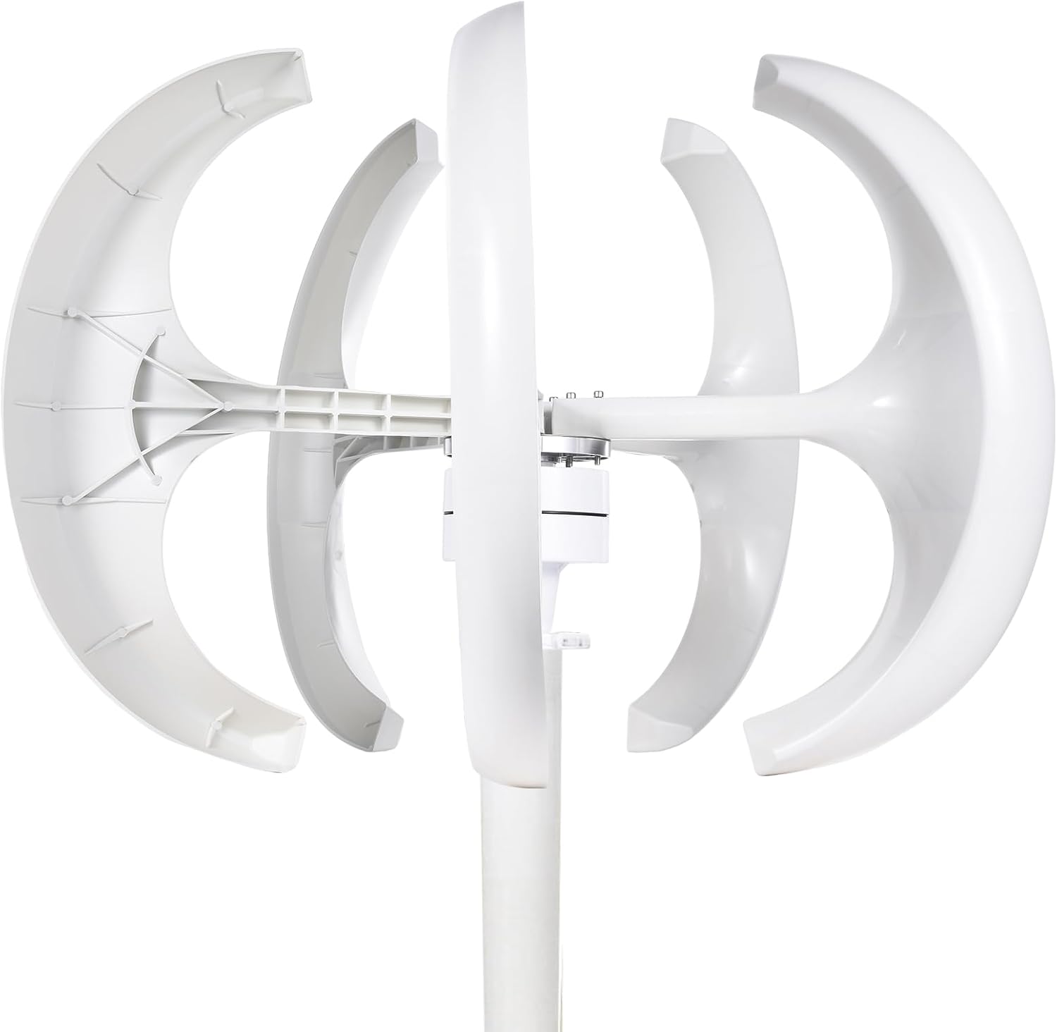 Vertical Axis Wind Turbine,Low Noise 5 Leaves Residential Wind Generator Kit - Automatic Angle Adjustment Windmill Household for Home, Boat, Street Lighting